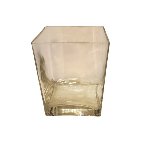 Clear Rectangular Glass Vase - Picture 2 of 3